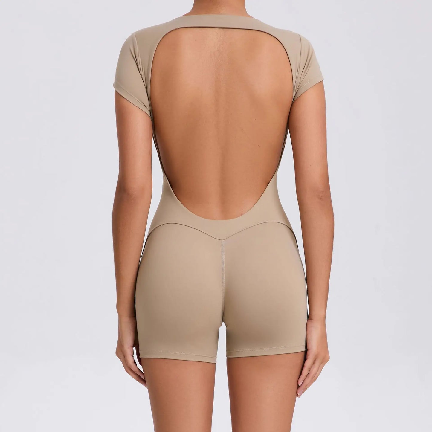 Open Back Bodysuit Hip Lift Gym Workout Clothes