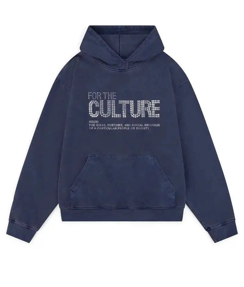 2024 Gothic Vintage Y2k Men's Hooded Diamond Print Design Hooded Sweatshirt American Style Couple Pullovers Casual Loose Tops