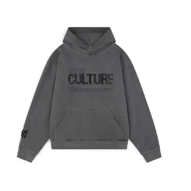 2024 Gothic Vintage Y2k Men's Hooded Diamond Print Design Hooded Sweatshirt American Style Couple Pullovers Casual Loose Tops