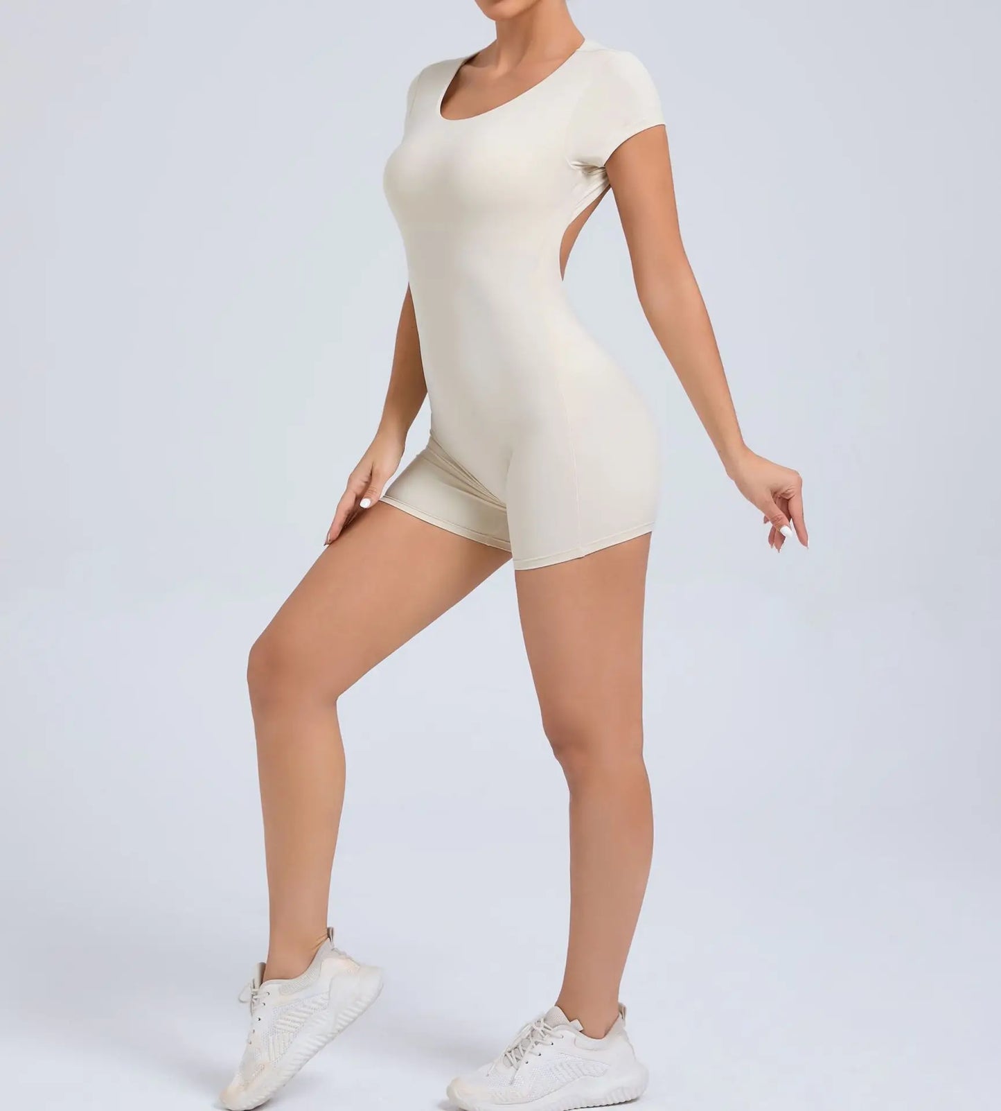 Open Back Bodysuit Hip Lift Gym Workout Clothes